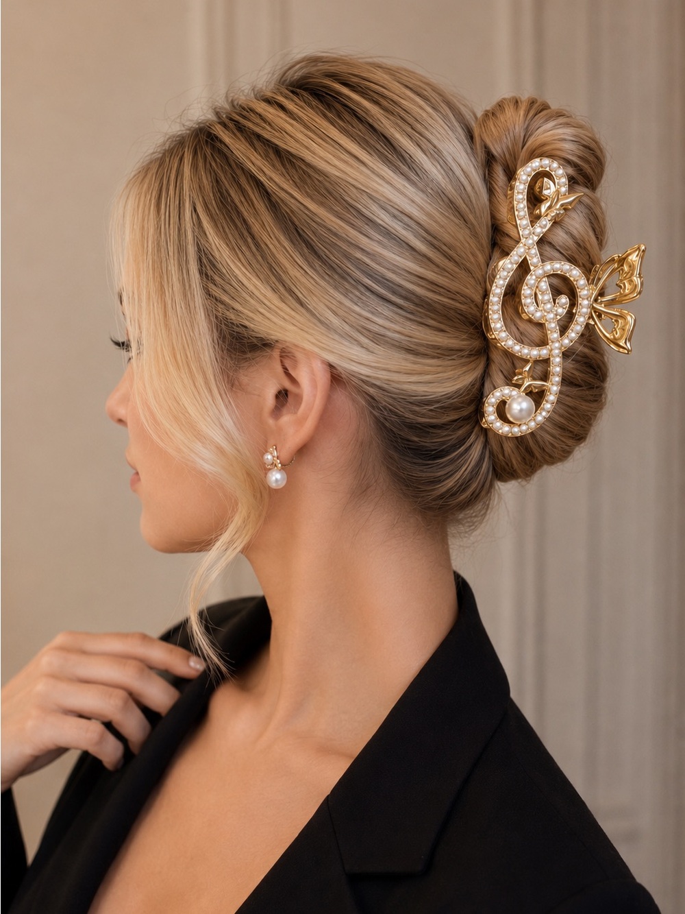 NEW Beautiful Music Note Treble Clef Hair Clip